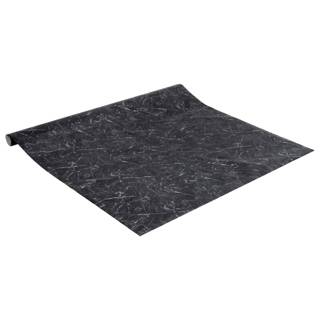 öntapadós márványfekete PVC bútormatricák 90 x 500 cm