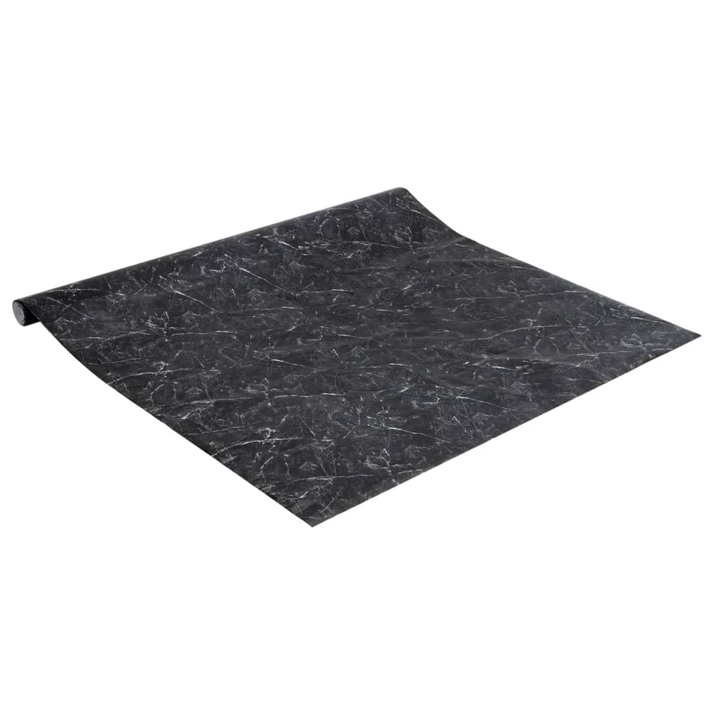 öntapadós márványfekete PVC bútormatricák 90 x 500 cm