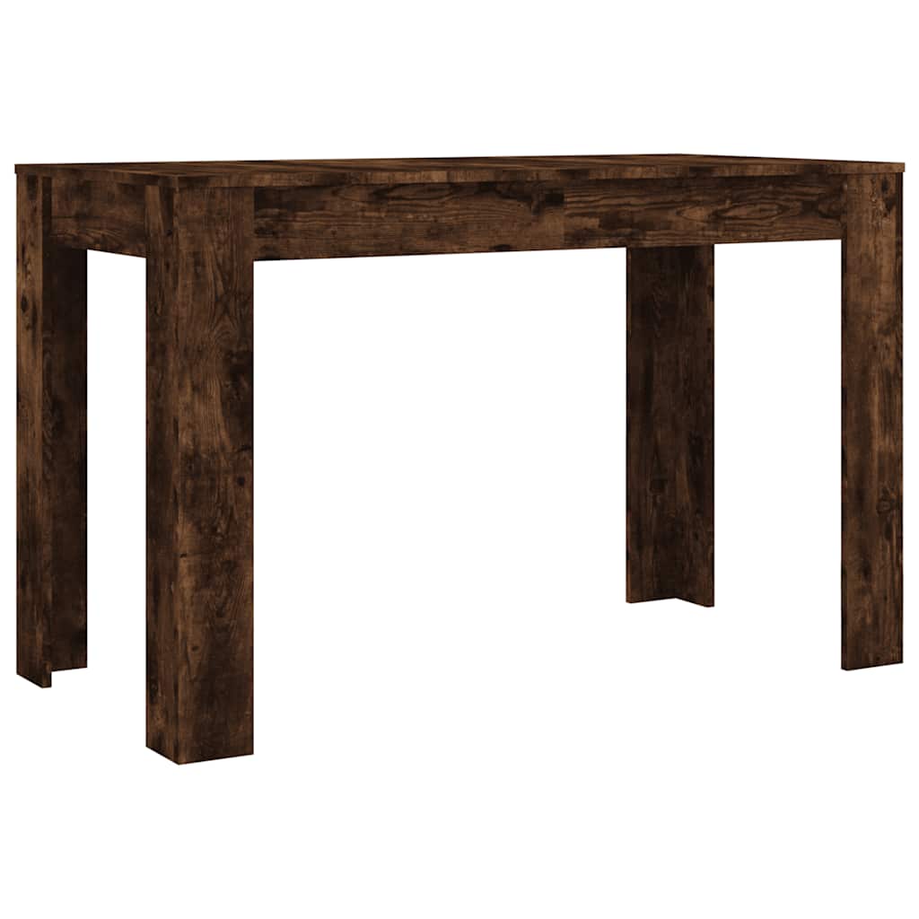 füstös tölgy színű szerelt fa étkezőasztal 120 x 60 x 76 cm