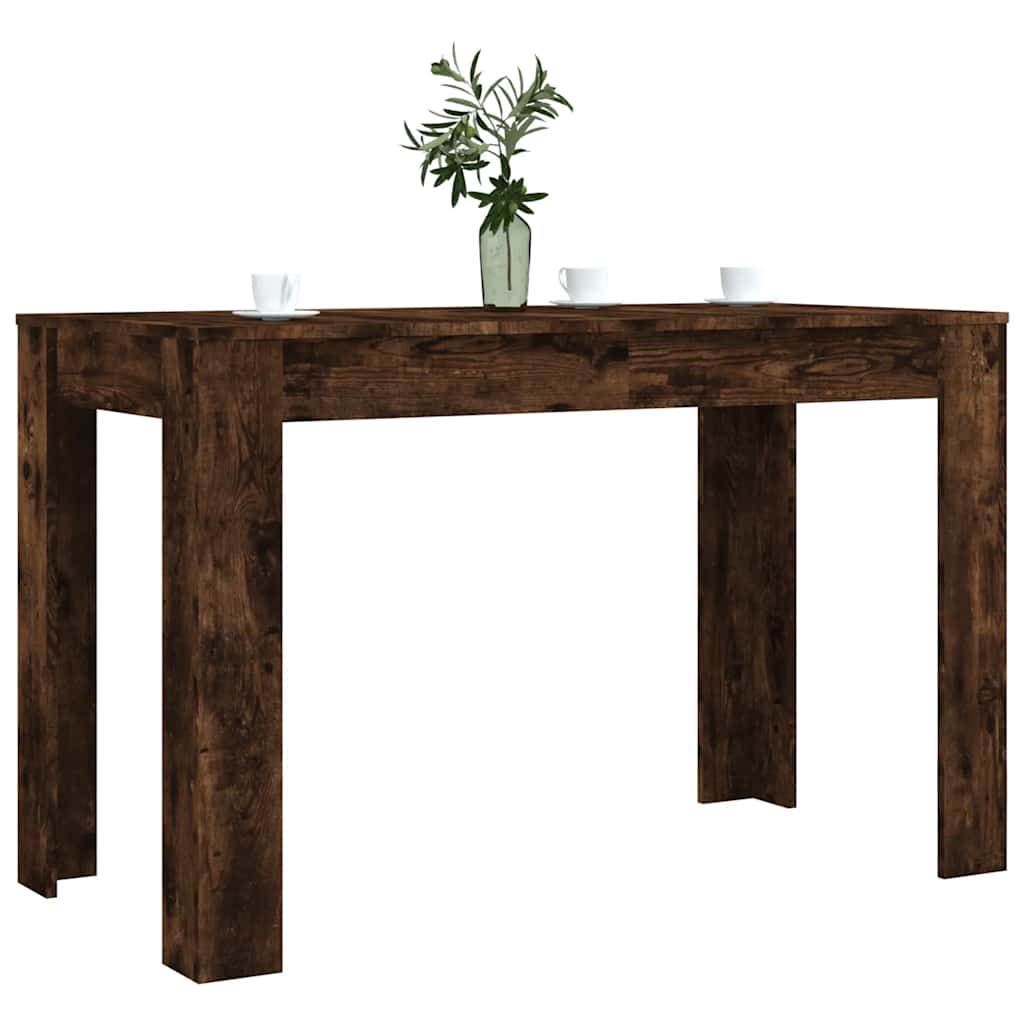 füstös tölgy színű szerelt fa étkezőasztal 120 x 60 x 76 cm