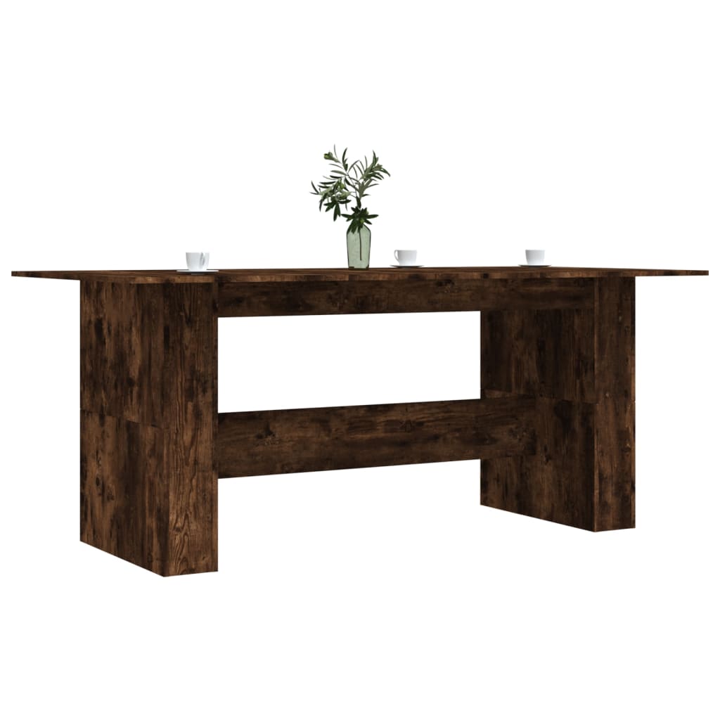 füstös tölgy színű szerelt fa étkezőasztal 180 x 90 x 76 cm