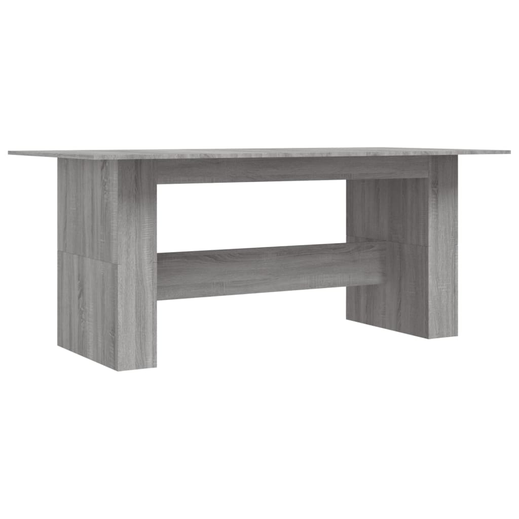 szürke sonoma színű szerelt fa étkezőasztal 180 x 90 x 76 cm