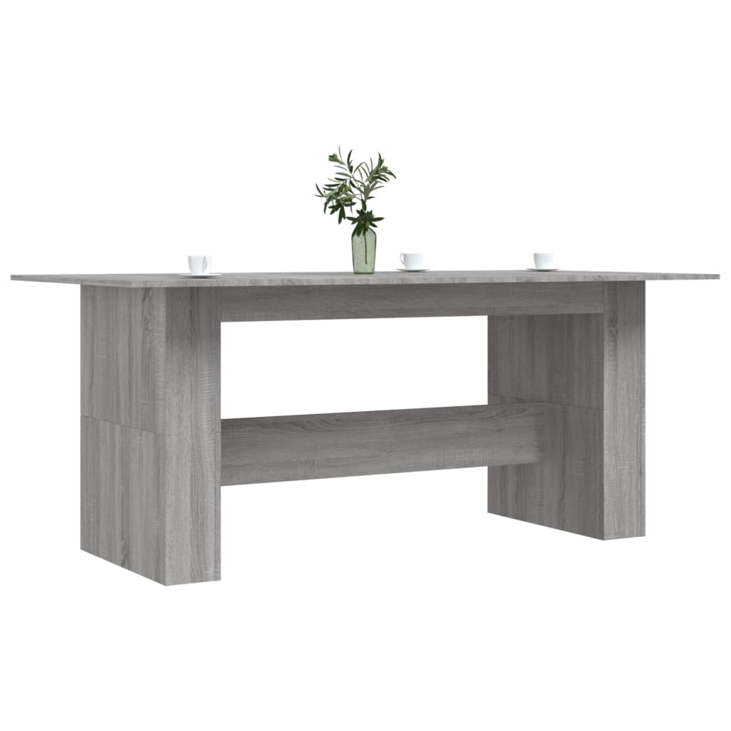 szürke sonoma színű szerelt fa étkezőasztal 180 x 90 x 76 cm