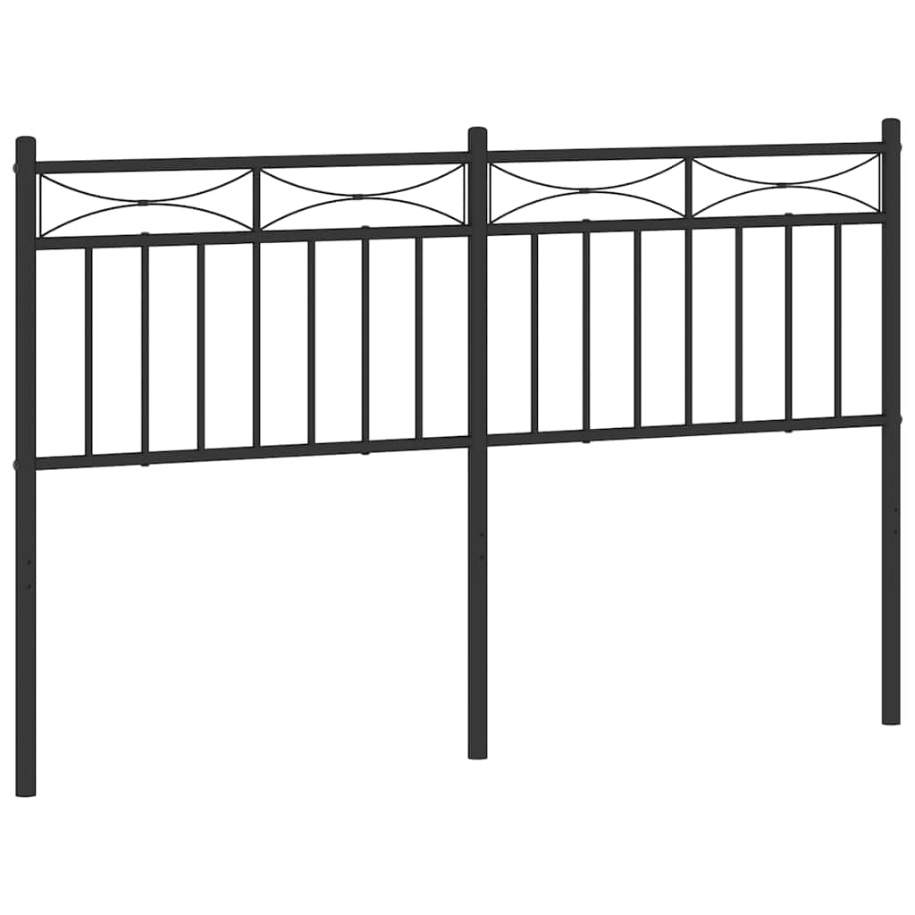 fekete fém csere fejtámla 135 cm