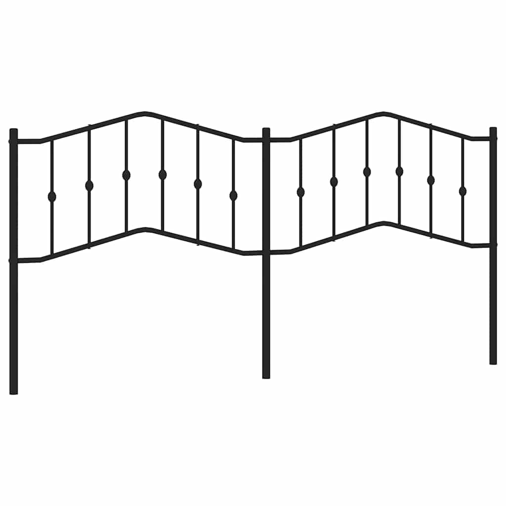 fekete fém csere fejtámla 193 cm