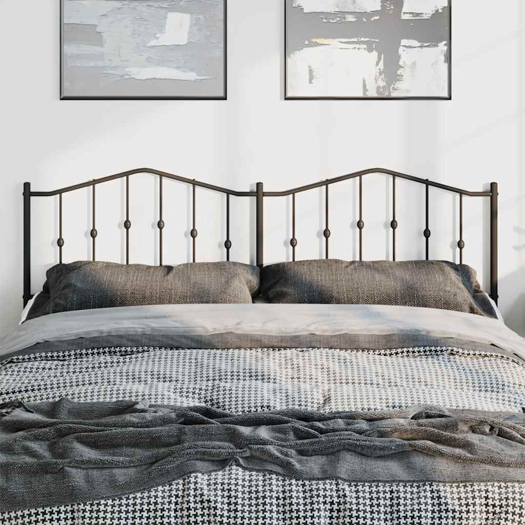 fekete fém csere fejtámla 193 cm