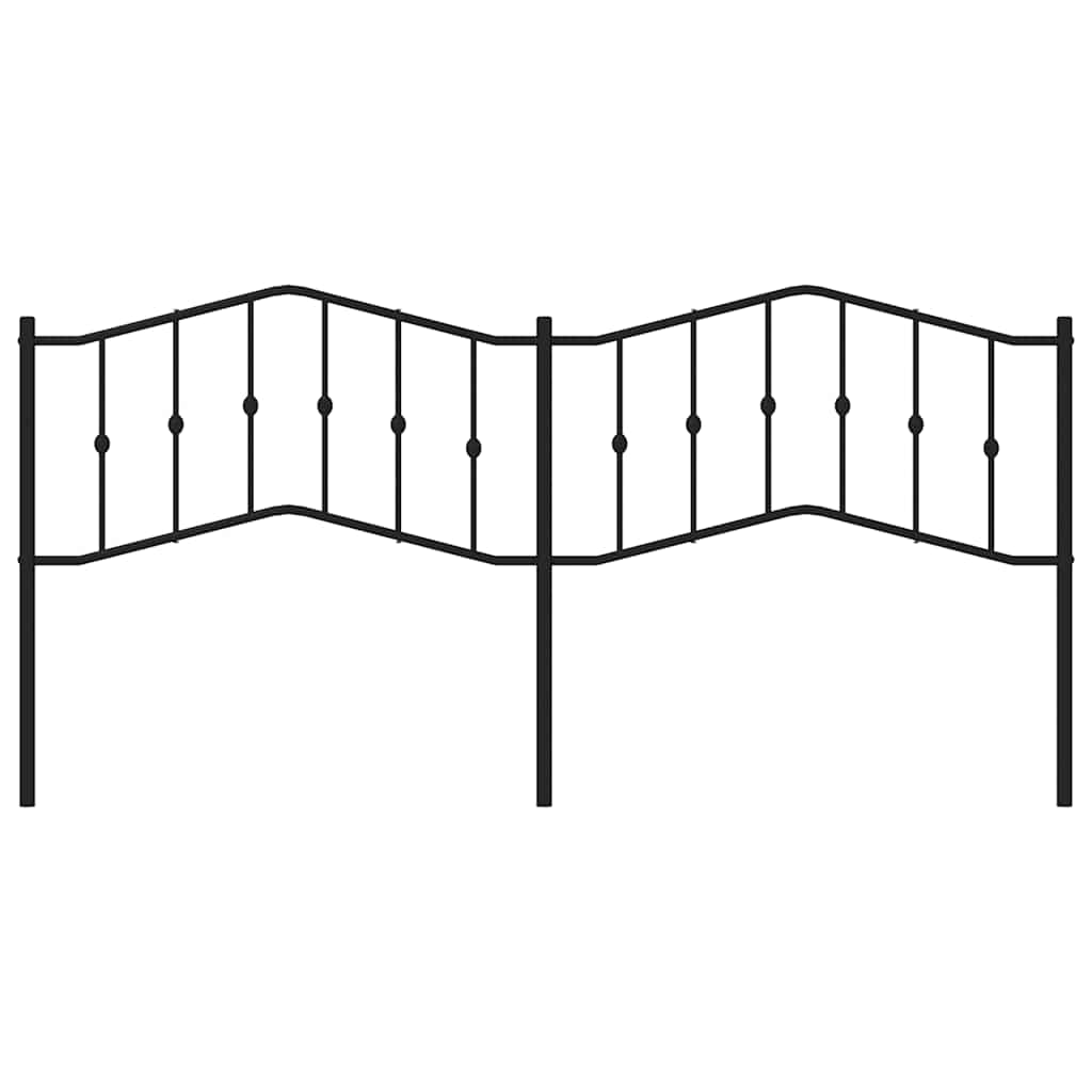 fekete fém csere fejtámla 193 cm