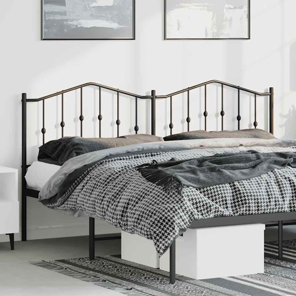 fekete fém csere fejtámla 193 cm