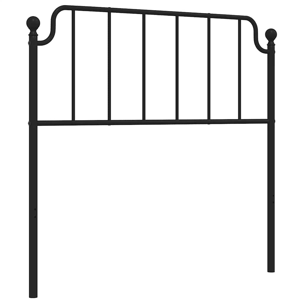 fekete fém csere fejtámla 100 cm