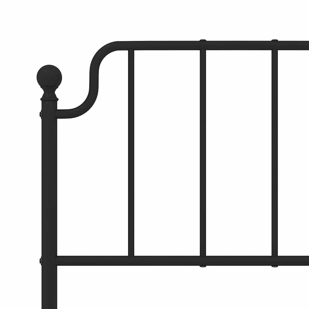 fekete fém csere fejtámla 150 cm