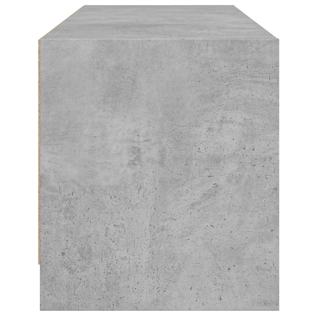 betonszürke TV-szekrény üvegajtókkal 102 x 37 x 42 cm