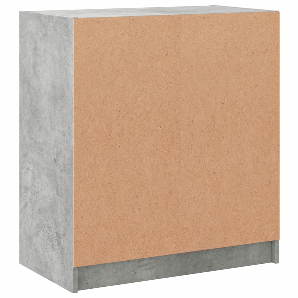 betonszürke kisszekrény üvegajtókkal 68 x 37 x 75,5 cm