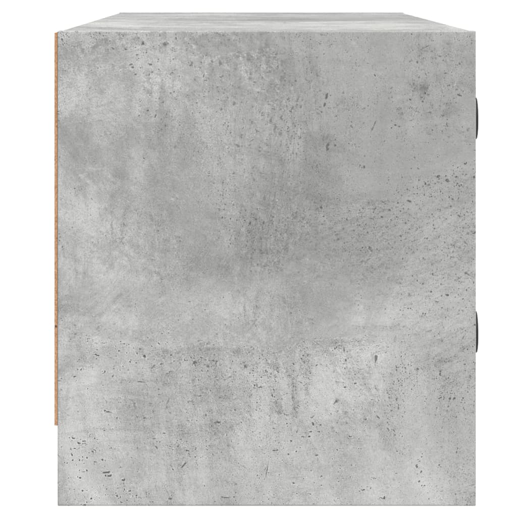 betonszürke TV-szekrény üvegajtókkal 102 x 37 x 42 cm
