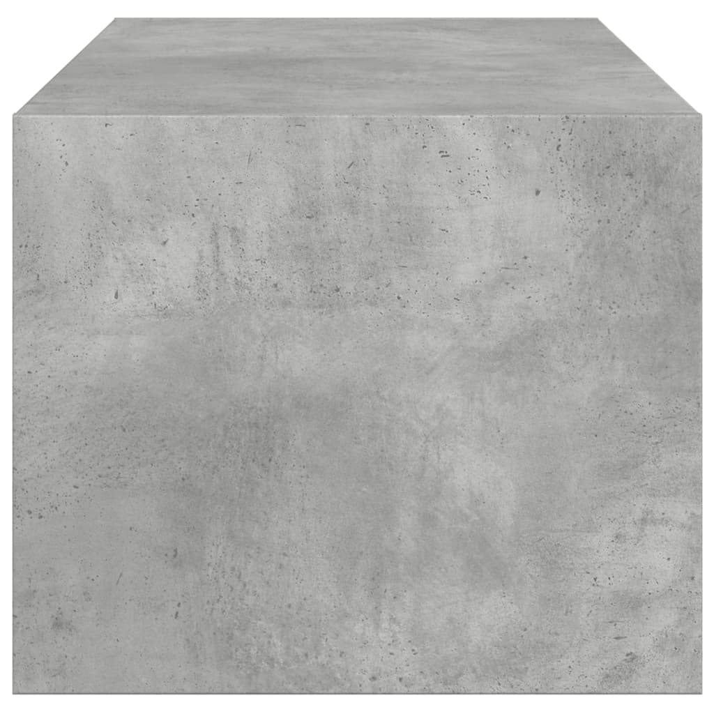 betonszürke dohányzóasztal üvegajtókkal 102 x 50 x 42 cm