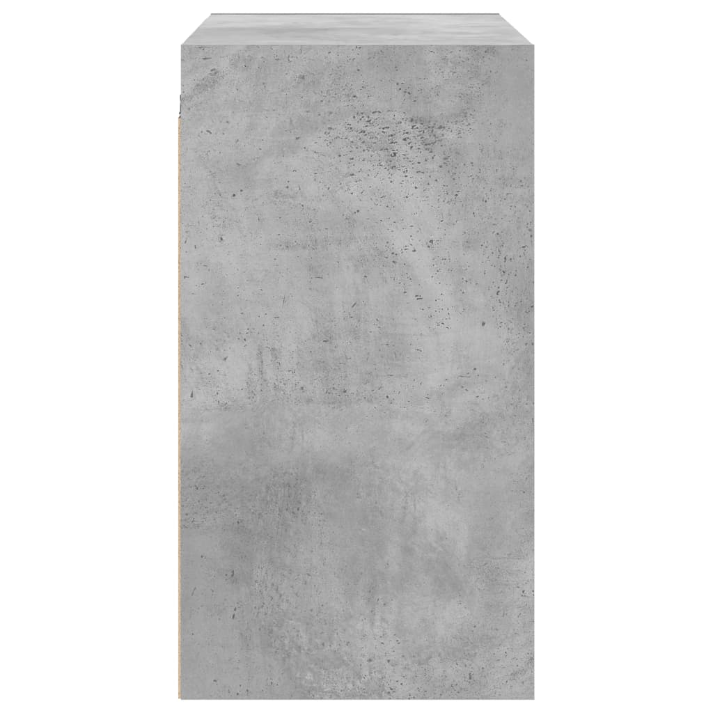 betonszürke faliszekrény üvegajtókkal 68 x 37 x 68,5 cm