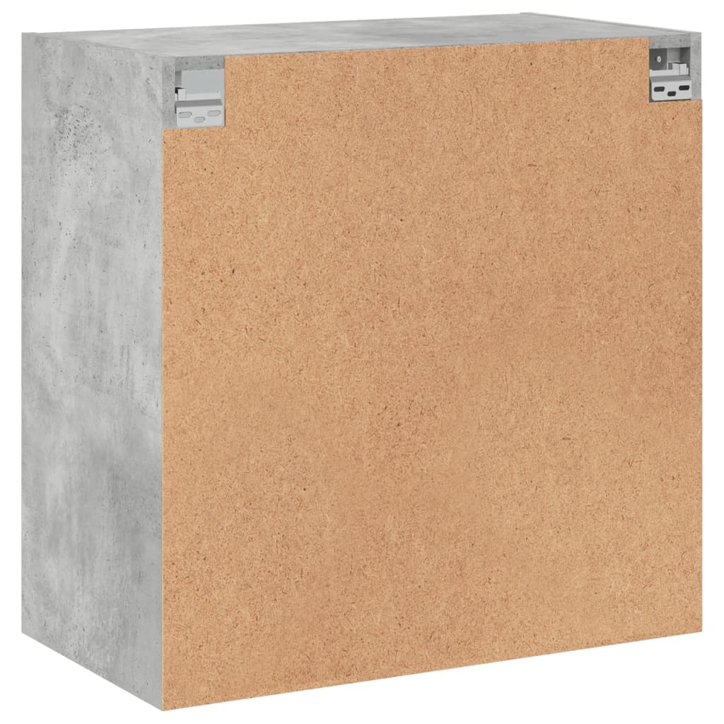 betonszürke faliszekrény üvegajtókkal 68 x 37 x 68,5 cm