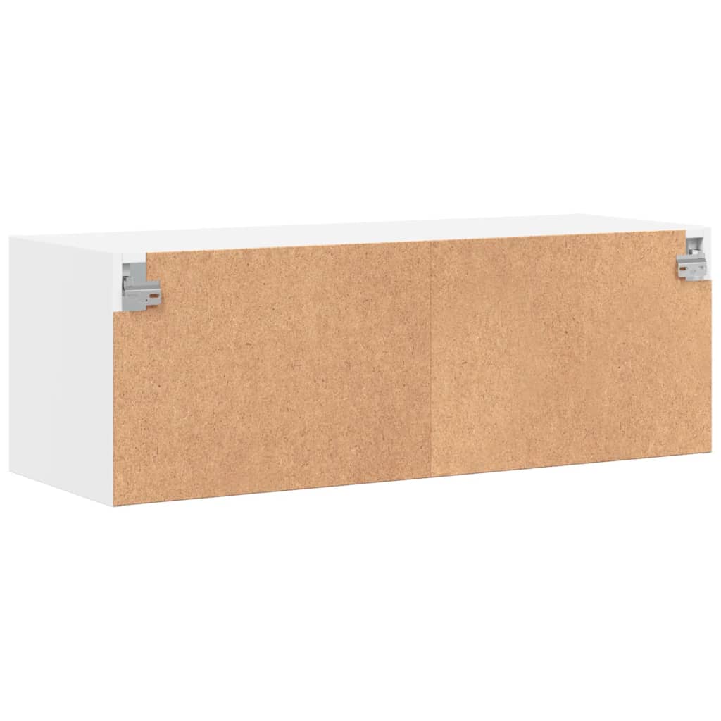 fehér faliszekrény üvegajtókkal 102 x 37 x 35 cm