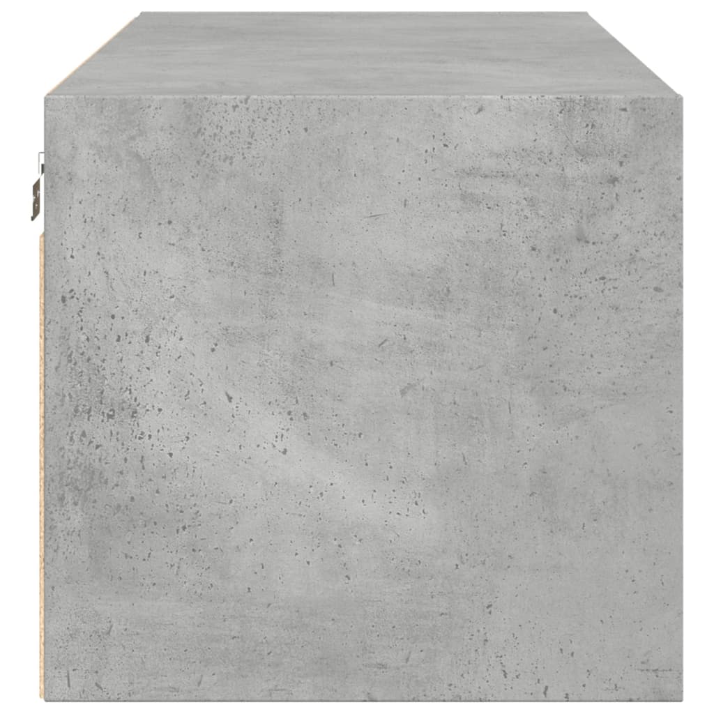 betonszürke faliszekrény üvegajtókkal 102 x 37 x 35 cm