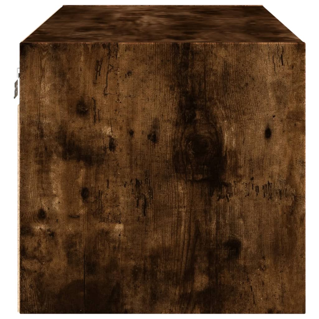 füstös tölgy színű faliszekrény üvegajtókkal 102 x 37 x 35 cm