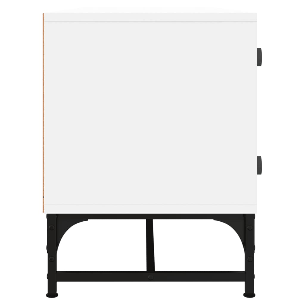 fehér TV-szekrény üvegajtókkal 102 x 37 x 50 cm