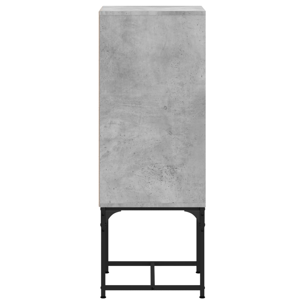 betonszürke kisszekrény üvegajtókkal 35 x 37 x 100 cm