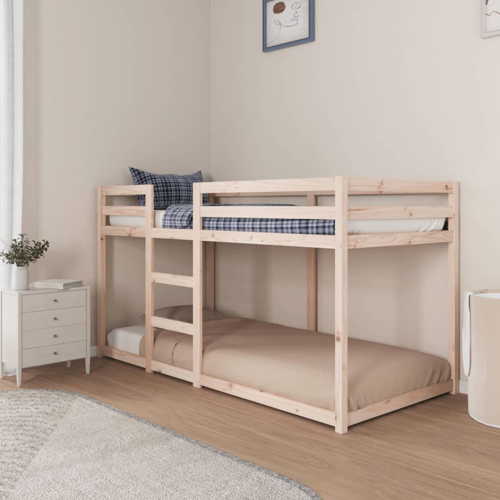tömör fenyőfa emeletes ágy matrac nélkül 90 x 200 cm