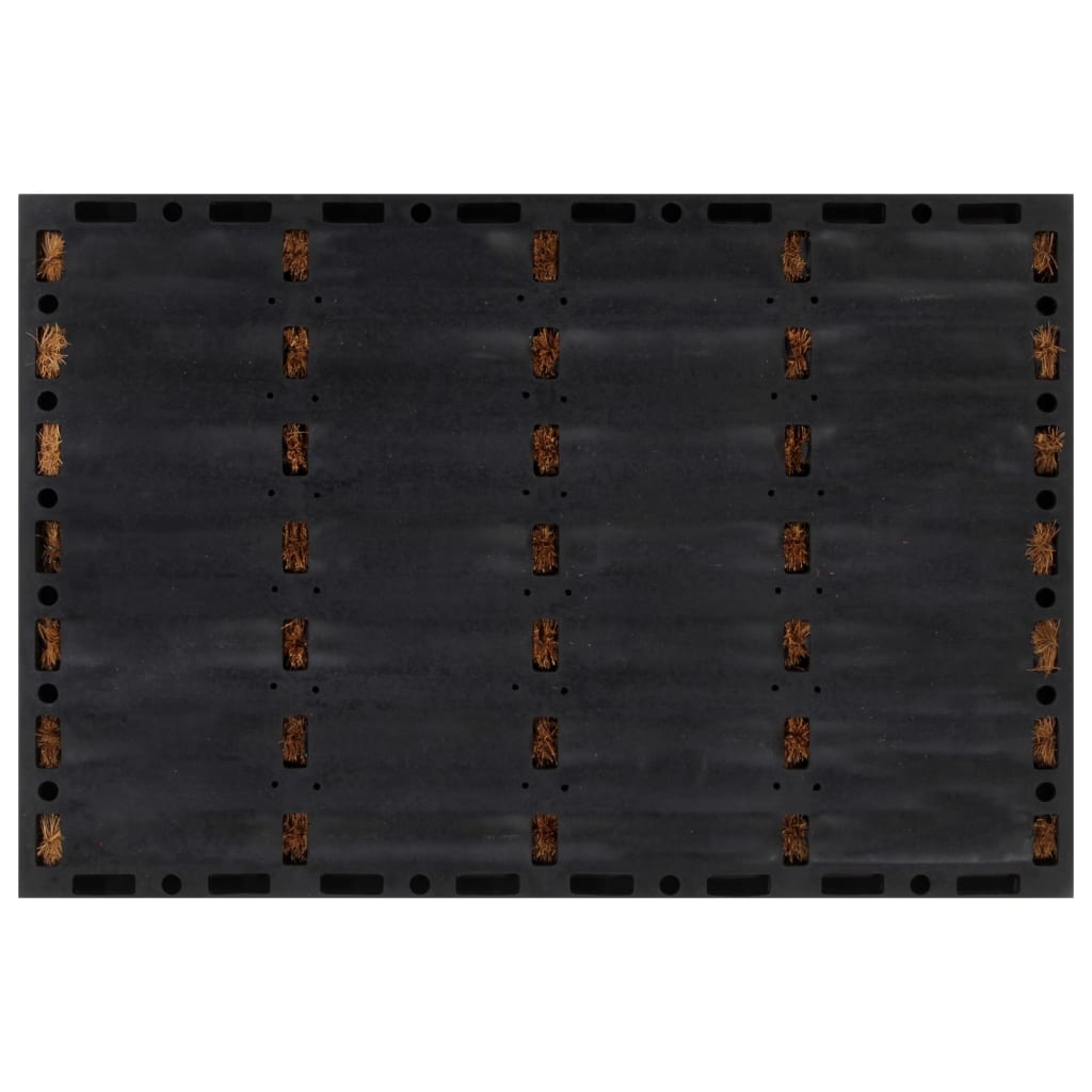 négyszögletes gumi és kókuszrost lábtörlő 40 x 60 cm