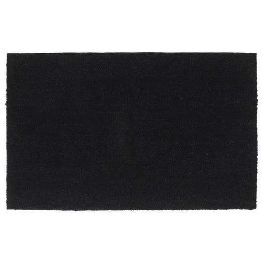 ajtószőnyeg Fekete 50x80 cm Tuftolt kókuszrostos szőnyeg