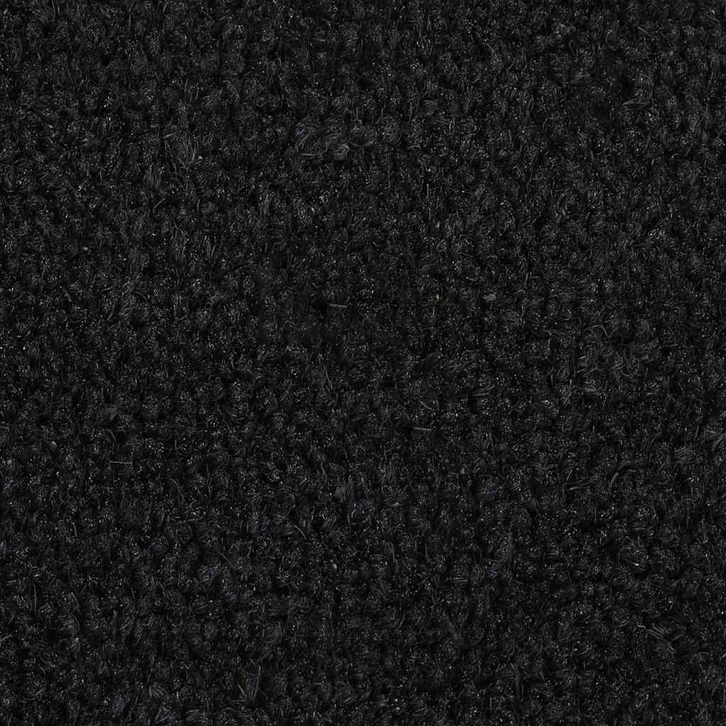 ajtószőnyeg Fekete 50x80 cm Tuftolt kókuszrostos szőnyeg