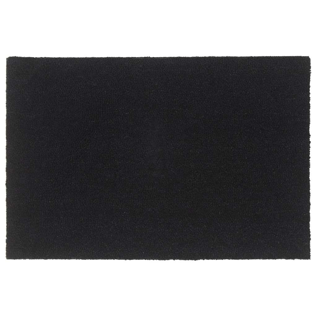 ajtószőnyeg Fekete 60x90 cm Tuftolt kókuszrostos szőnyeg