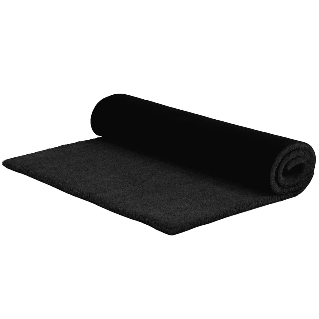 fekete rojtos kókuszrost lábtörlő 100 x 200 cm