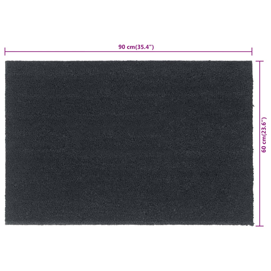 ajtószőnyeg Sötétszürke 60x90 cm Tufting kókuszrost