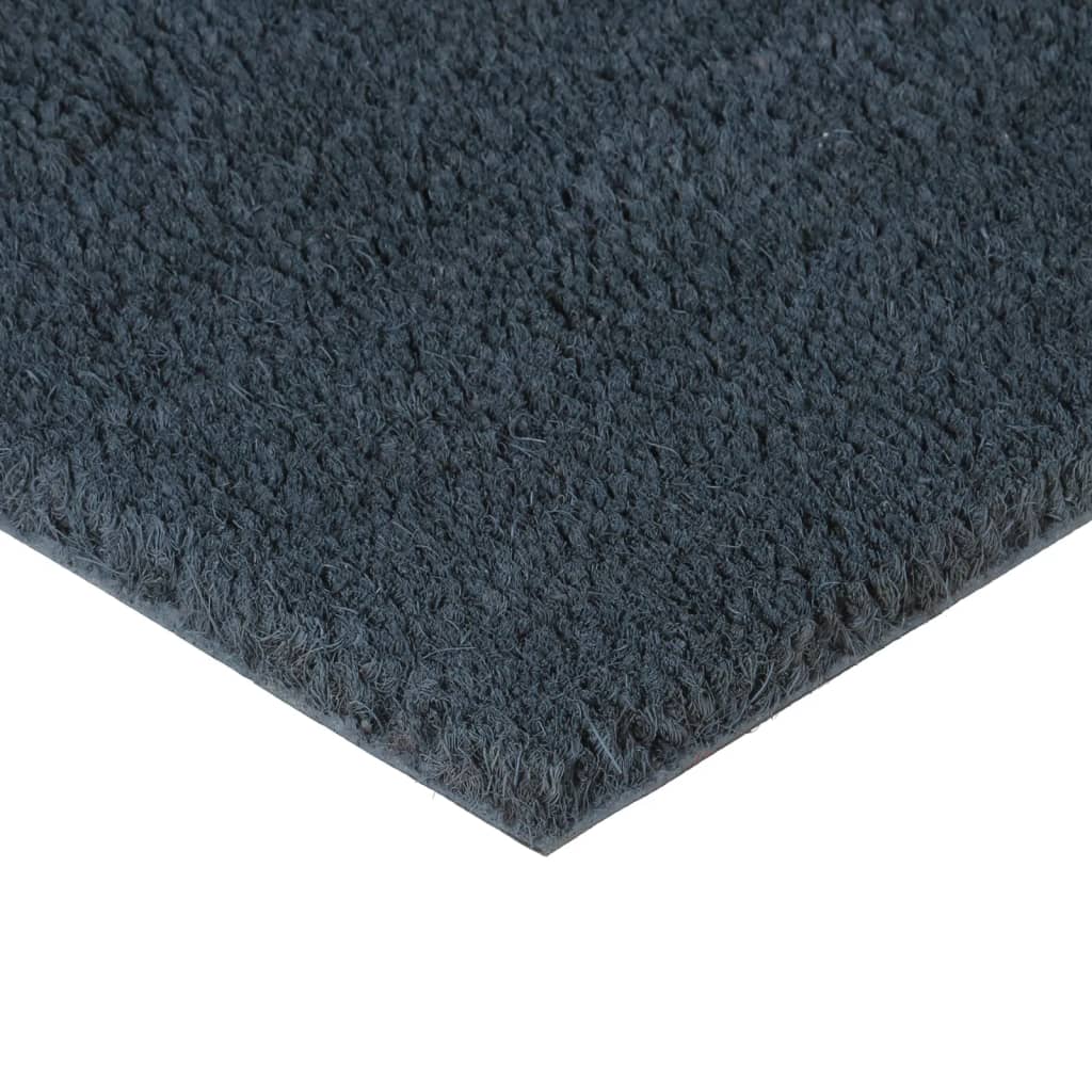 sötétszürke csomózott kókuszrost lábtörlő 80 x 100 cm