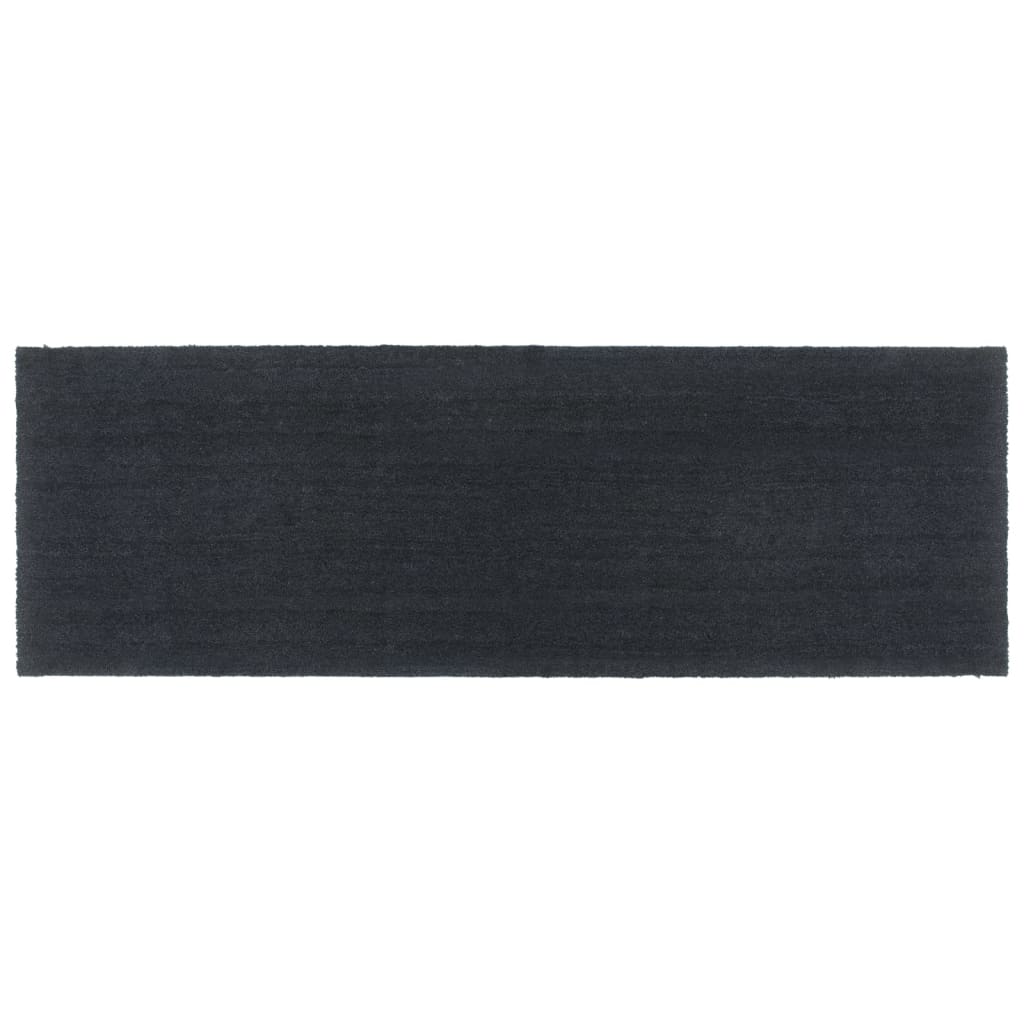 ajtószőnyeg sötétszürke 100x300 cm bojtos kókuszrost