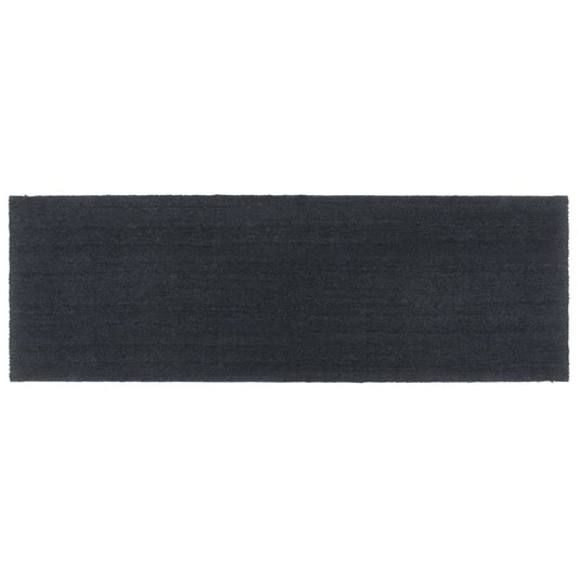 ajtószőnyeg sötétszürke 100x300 cm bojtos kókuszrost