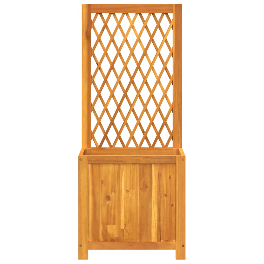 tömör akácfa rácsos ültetőláda 55 x 29,5 x 132 cm