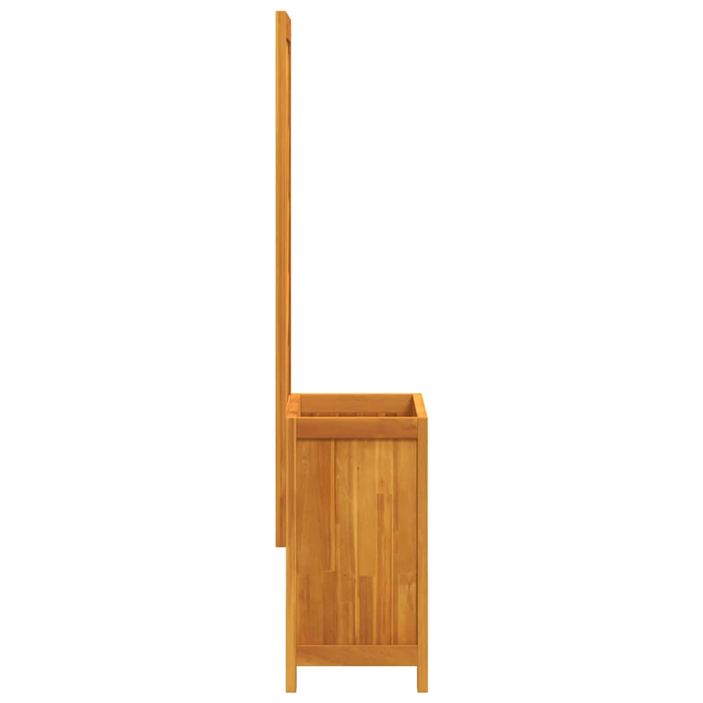 tömör akácfa rácsos ültetőláda 55 x 29,5 x 132 cm
