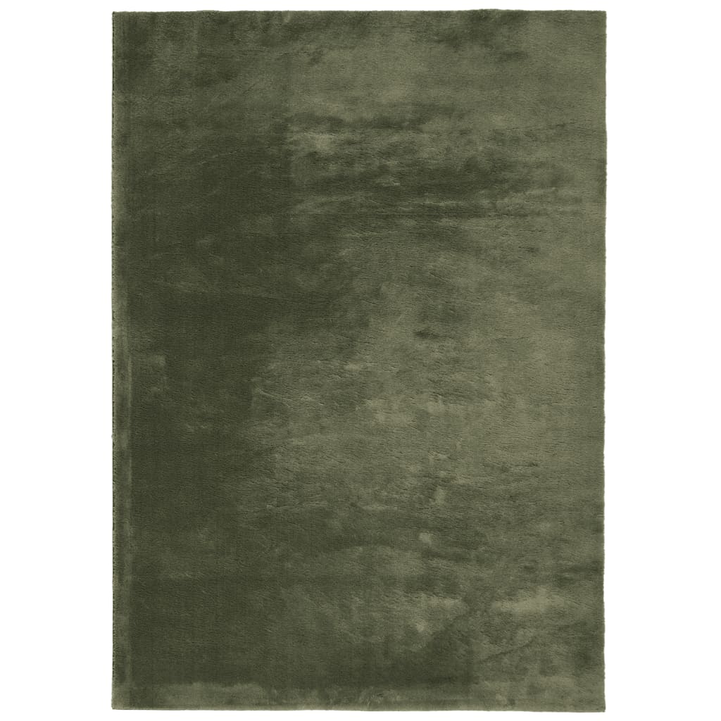 HUARTE erdőzöld rövid szálú puha és mosható szőnyeg 200x280 cm