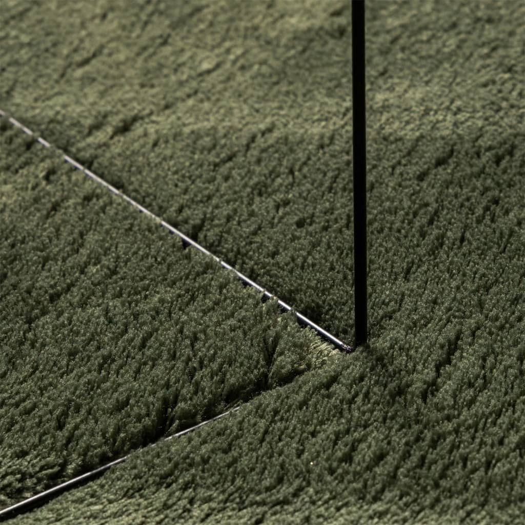 HUARTE erdőzöld rövid szálú puha és mosható szőnyeg 200x280 cm