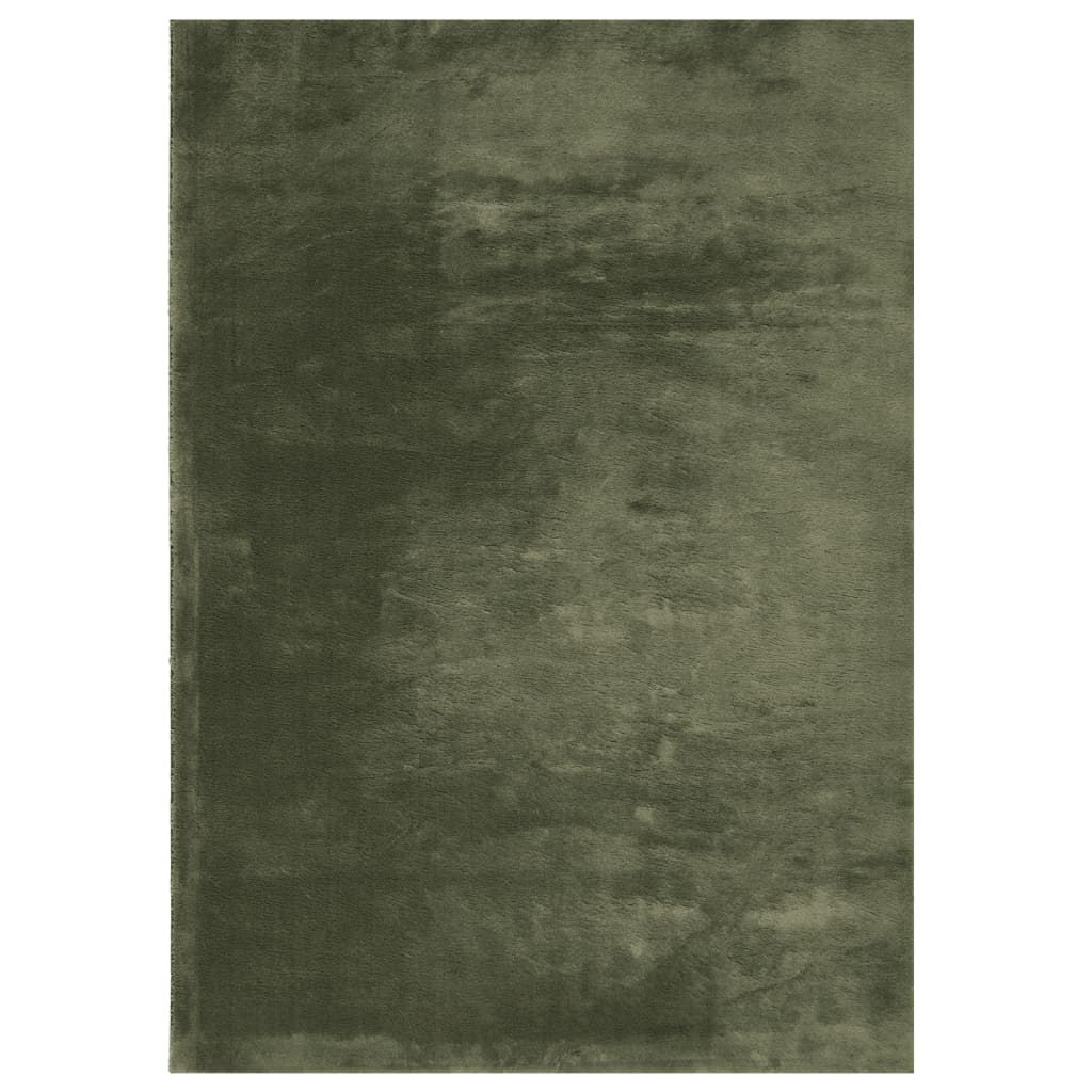 HUARTE erdőzöld rövid szálú puha és mosható szőnyeg 240x340 cm
