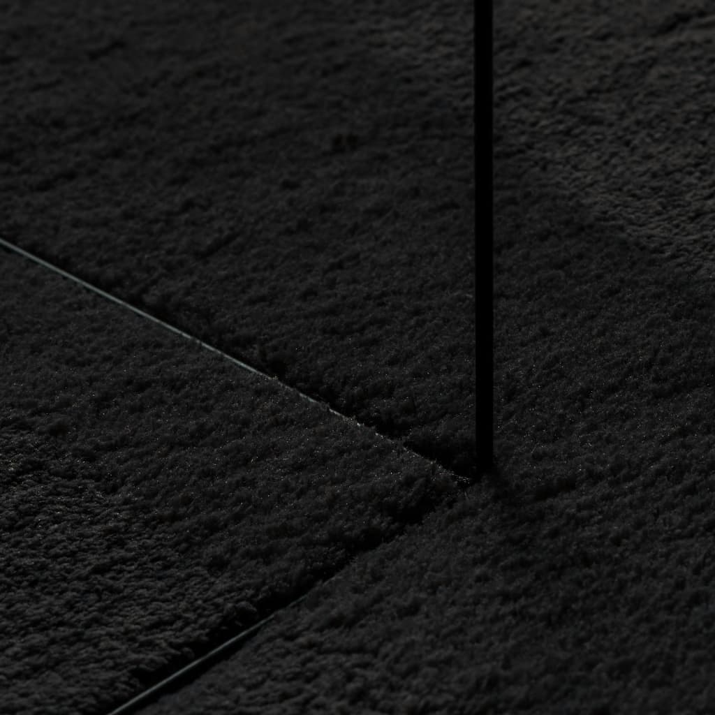 HUARTE fekete rövid szálú puha és mosható szőnyeg 80 x 250 cm