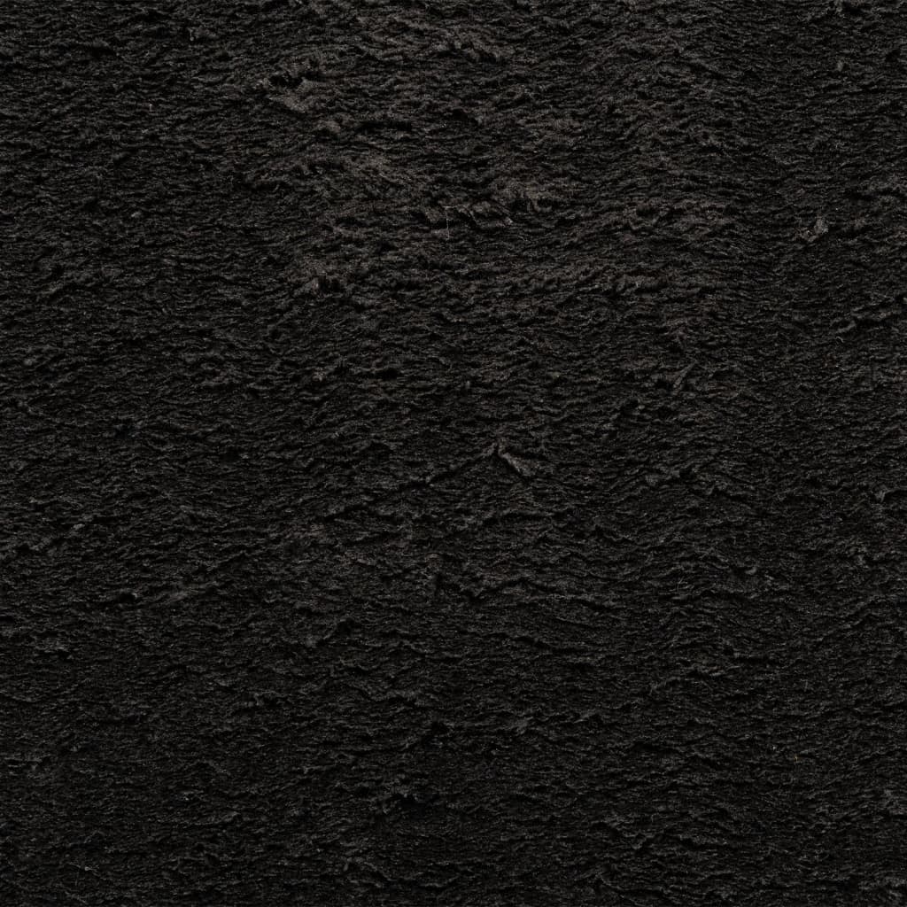 HUARTE fekete rövid szálú puha és mosható szőnyeg 100 x 200 cm