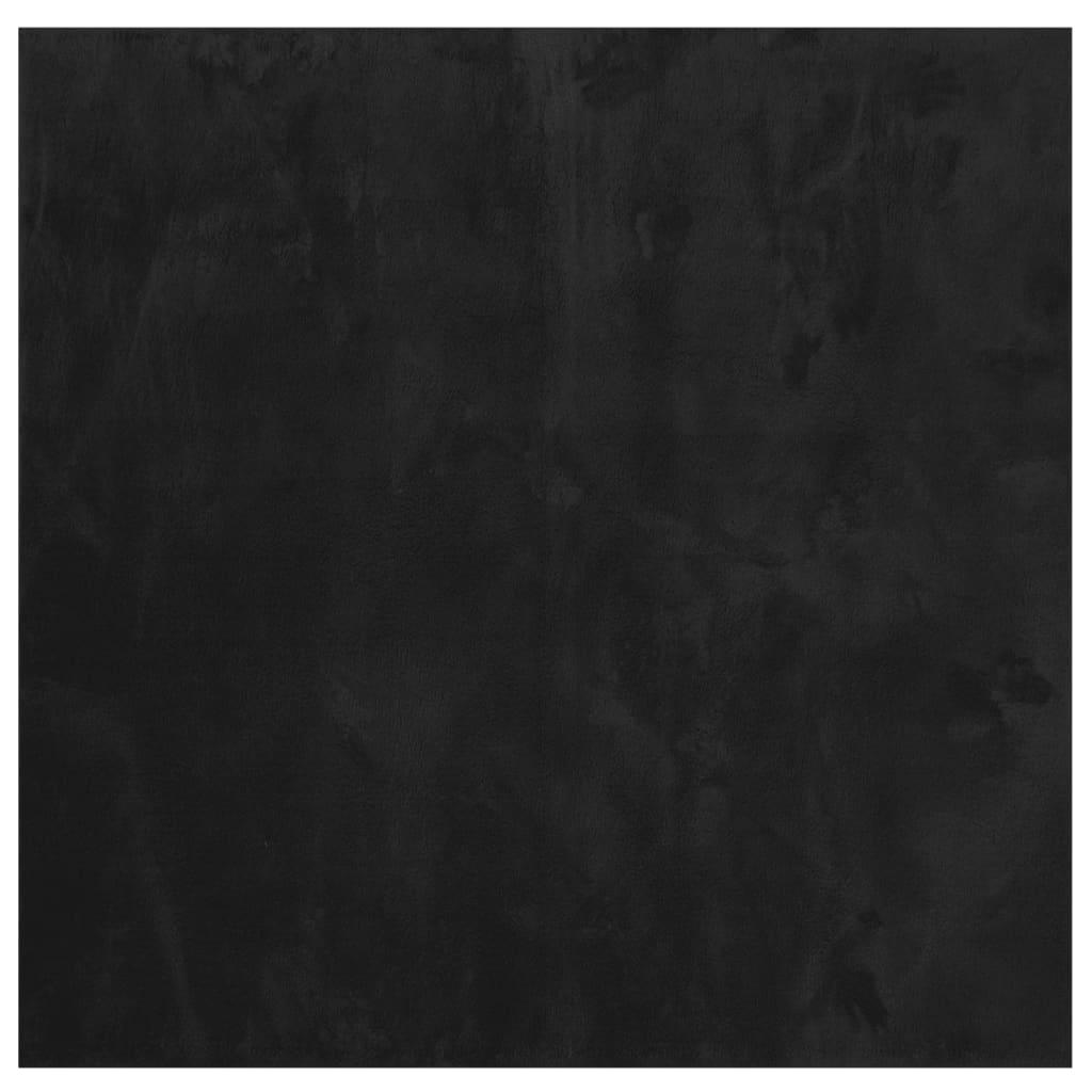 HUARTE fekete rövid szálú puha és mosható szőnyeg 120 x 120 cm