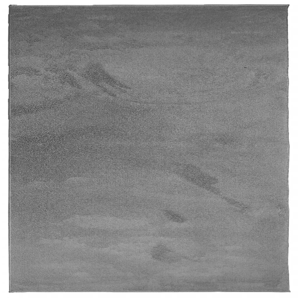 OVIEDO antracitszürke rövid szálú szőnyeg 200 x 200 cm