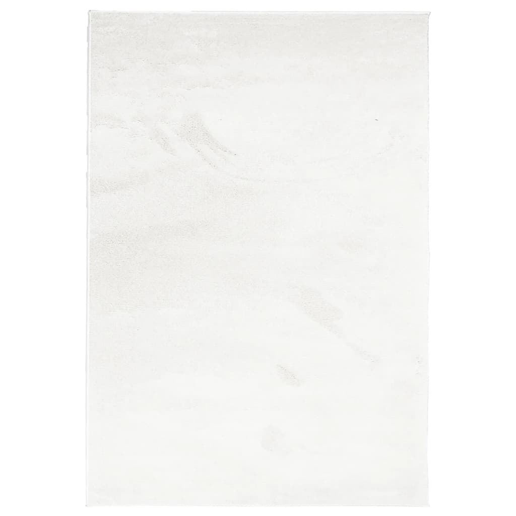 OVIEDO krémszínű rövid szálú szőnyeg 140 x 200 cm