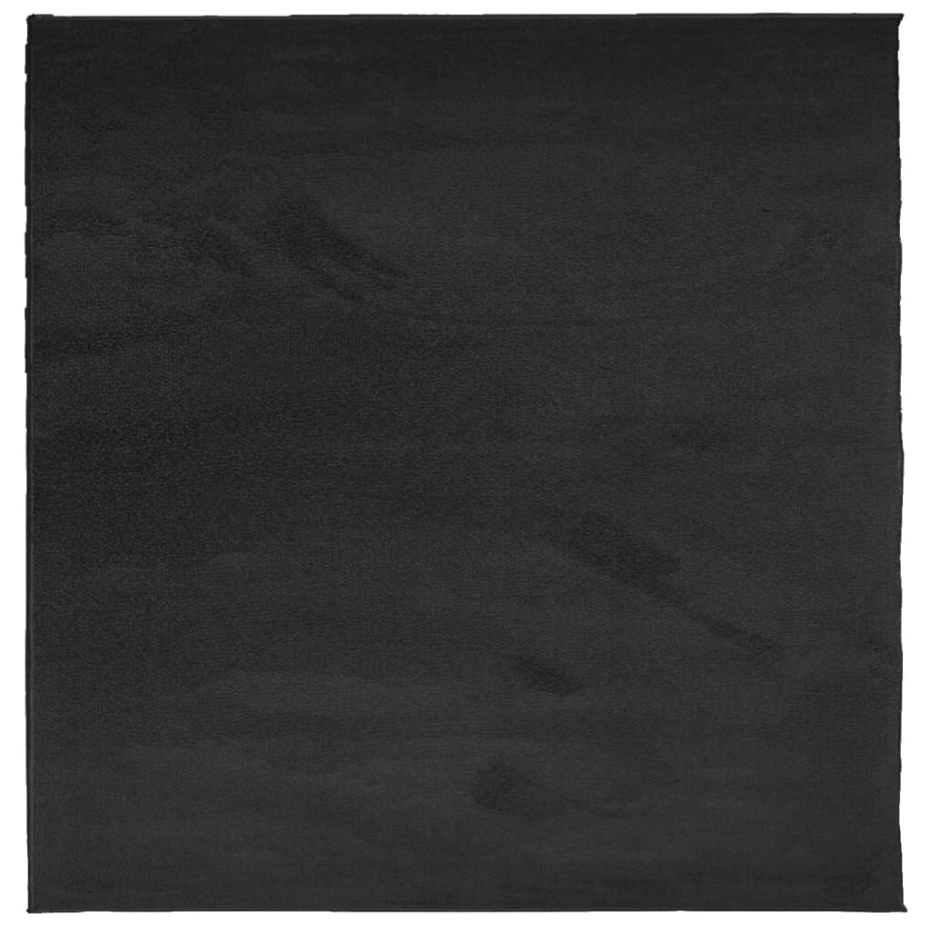 OVIEDO fekete rövid szálú szőnyeg 120 x 120 cm