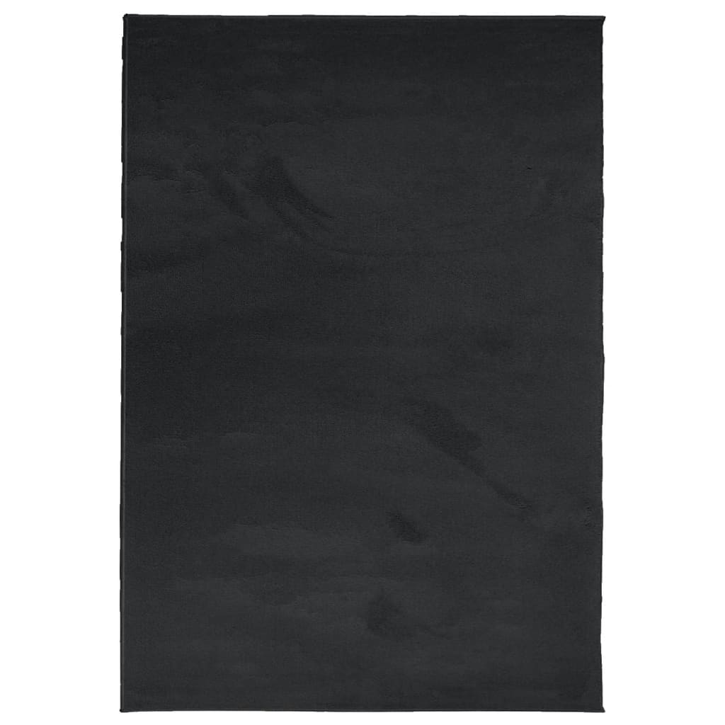 OVIEDO fekete rövid szálú szőnyeg 200 x 280 cm
