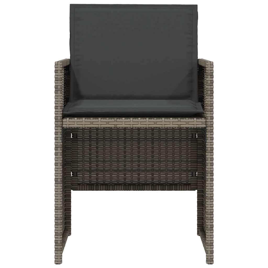 3 részes szürke polyrattan bisztrógarnitúra párnákkal