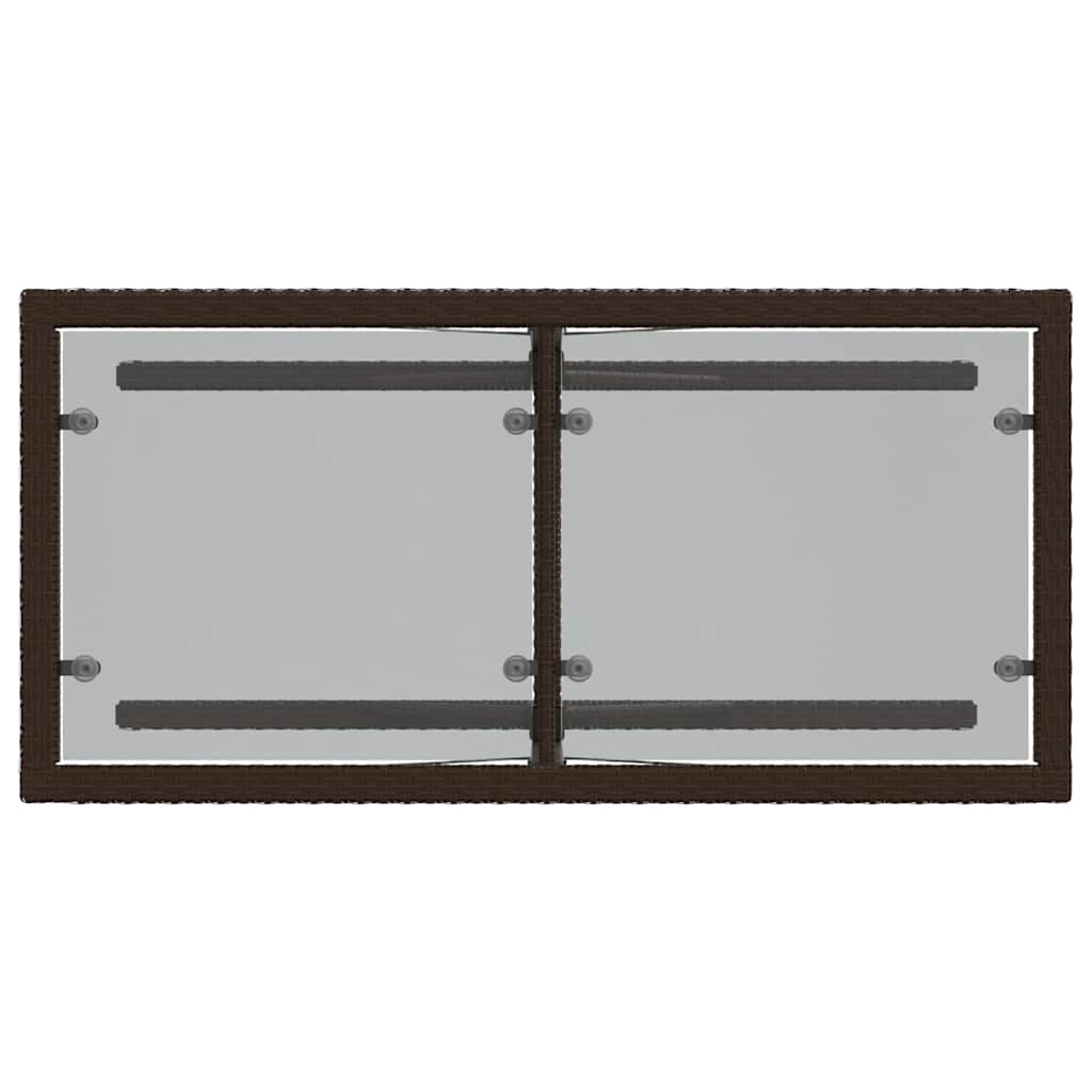3 részes barna polyrattan bisztrógarnitúra párnákkal