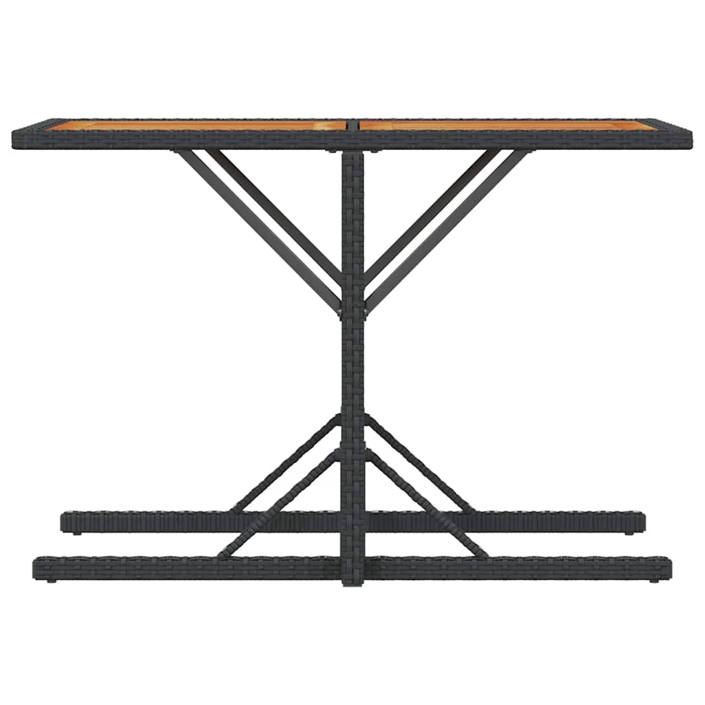 3 részes fekete polyrattan bisztrógarnitúra párnával